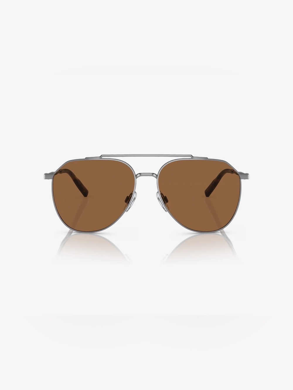 DOLCE&GABBANA DG2296 Men’s  Aviator Sunglasses Gunmetal Frame Amber Lens